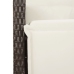 Set de mesa y sillas jardín 9 piezas y cojines ratán PE marrón