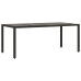 Set de mesa y sillas de jardín 7 pzas y cojines ratán PE negro