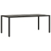 Set de mesa y sillas de jardín 9 pzas y cojines ratán PE negro