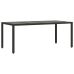 Set de mesa y sillas de jardín 9 pzas y cojines ratán PE negro
