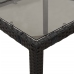 Set de mesa y sillas de jardín 9 pzas y cojines ratán PE negro