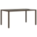 Set de mesa y sillas jardín 7 pzas con cojines ratán PE marrón