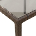 Set de mesa y sillas jardín 7 pzas con cojines ratán PE marrón