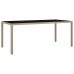 Set de mesa y sillas de jardín 5 pzas y cojines ratán PE beige