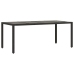 Set de mesa y sillas de jardín 7 pzas y cojines ratán PE negro