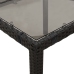 Set de mesa y sillas de jardín 7 pzas y cojines ratán PE negro