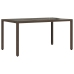 Set de mesa y sillas jardín 7 pzas con cojines ratán PE marrón