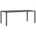 Set de mesa y sillas jardín 7 pzas con cojines ratán PE marrón