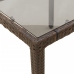 Set de mesa y sillas jardín 7 pzas con cojines ratán PE marrón