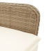 Set de mesa y sillas jardín 7 pzas con cojines ratán PE marrón