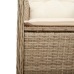 Set de mesa y sillas de jardín 11 pzas y cojines ratán PE beige
