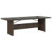 Set de mesa y sillas jardín 9 piezas y cojines ratán PE marrón