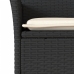 Set comedor jardín 9 pzas cojines ratán sintético vidrio negro