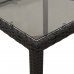 Set comedor jardín 5 pzas cojines ratán sintético vidrio negro