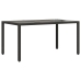 Set comedor jardín 7 pzas cojines ratán sintético vidrio negro