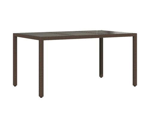 Juego de comedor de jardín 7 pzas con cojines ratán PE marrón