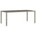 Set comedor jardín 7 pzas y cojines ratán sintético vidrio gris