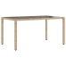 Set comedor jardín 5 pzas cojines ratán sintético vidrio beige