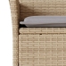 Set comedor jardín 5 pzas cojines ratán sintético vidrio beige