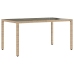 Set comedor jardín 7 pzas cojines ratán sintético vidrio beige