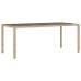 Set comedor jardín 7 pzas cojines ratán sintético vidrio beige