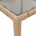 Set comedor jardín 7 pzas cojines ratán sintético vidrio beige