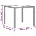 Set comedor jardín 3 pzas cojines ratán sintético vidrio beige