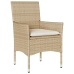 Set comedor jardín 7 pzas cojines ratán sintético vidrio beige