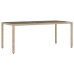 Set comedor jardín 7 pzas cojines ratán sintético vidrio beige