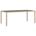 Set comedor jardín 9 pzas cojines ratán sintético vidrio beige
