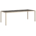 Set comedor jardín 9 pzas cojines ratán sintético vidrio beige