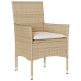 Set comedor jardín 11 pzas cojines ratán sintético vidrio beige