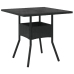 Set comedor jardín 5 pzas cojines ratán sintético vidrio negro