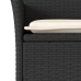Set comedor jardín 5 pzas cojines ratán sintético vidrio negro