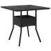 Set comedor jardín 5 pzas cojines ratán sintético vidrio negro