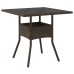 Set comedor jardín 5 pzas cojines ratán sintético vidrio marrón