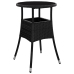 Set comedor jardín 5 pzas cojines ratán sintético vidrio negro