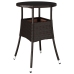 Set comedor jardín 5 pzas cojines ratán sintético vidrio marrón
