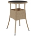Set comedor jardín 3 pzas cojines ratán sintético vidrio beige