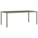 Set comedor jardín 7 pzas y cojines ratán sintético vidrio gris