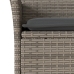 Set comedor jardín 7 pzas y cojines ratán sintético vidrio gris