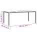 Set comedor jardín 7 pzas y cojines ratán sintético vidrio gris