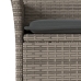 Set comedor jardín 9 pzas y cojines ratán sintético vidrio gris