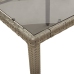 Set comedor jardín 9 pzas y cojines ratán sintético vidrio gris