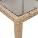 Set comedor jardín 3 pzas cojines ratán sintético vidrio beige