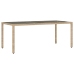 Set comedor jardín 9 pzas cojines ratán sintético vidrio beige