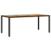 Set de comedor jardín 9 pzas con cojines ratán PE acacia negro