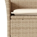 Set de comedor jardín 5 pzas con cojines ratán PE acacia beige