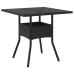 Set comedor jardín 5 pzas cojines ratán sintético vidrio negro
