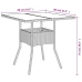 Set comedor jardín 5 pzas y cojines ratán sintético vidrio gris